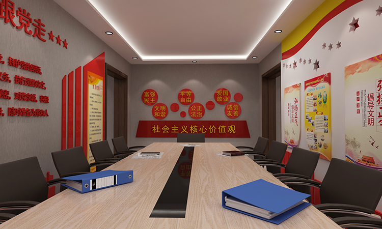 河南黨建辦公室設計-室內空間打造